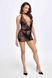 (SALE) Сукня Noir Handmade F313 Mythos mini flocked mesh dress with jewelry rhinestone chain - S SX0315 фото 3