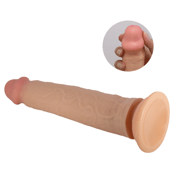 Фалоімітатор PRETTY LOVE -SHARIFE 10(254mm) Sliding Skin Series TPR, Suction base Bendable BW-008118LP фото