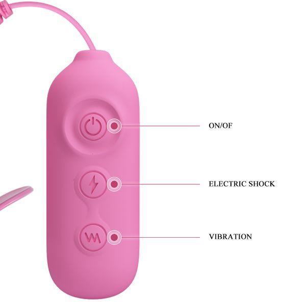Зажими для сосків PRETTY LOVE -NIPPLE CLIP, 7 vibration functions 3 electric shock functions BI-014861 фото