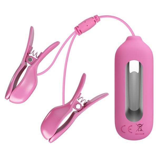 Зажими для сосків PRETTY LOVE -NIPPLE CLIP, 7 vibration functions 3 electric shock functions BI-014861 фото
