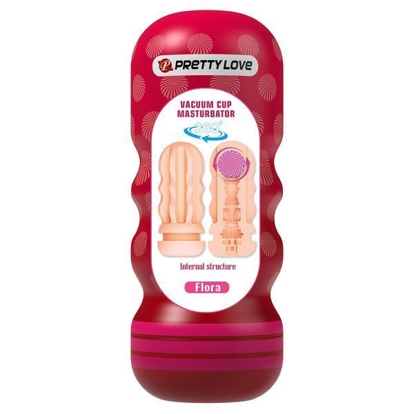 Мастурбатор PRETTY LOVE Flora Vacuum Cup, TPE, тілесний колір BM-00900T106-2 фото