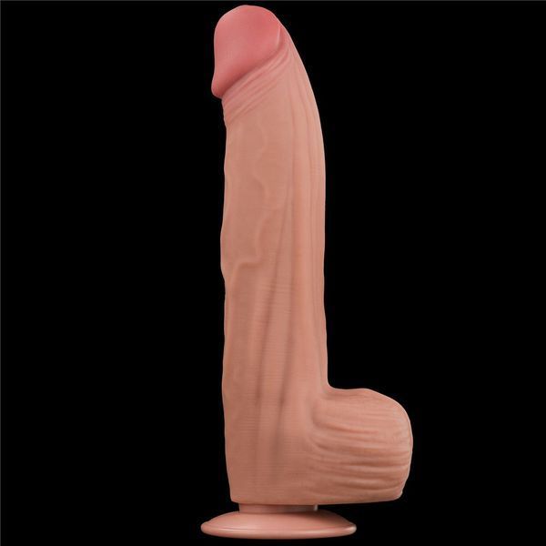 Фалоімітатор 12'' King Sized Sliding Skin Dual Layer Dong 66-LV317052 фото