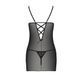 Сорочка з вирізами на грудях, стрінги Passion LOVELIA CHEMISE S/M, black SO4760 фото 6