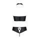 Комплект з еко-шкіри Passion NANACY BIKINI XXL/XXXL, black, бра та трусики з імітацією шнурівки SO5369 фото 6