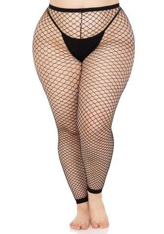 Панчохи Leg Avenue Industrial Net footless tights Black 1X/2X SX1054 фото