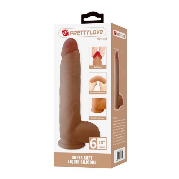 Фалоімітатор Pretty Love Mendel 10 Super Soft Liquid Silicone Dildo BW-008142N фото