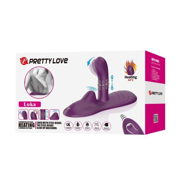 Вібратор Pretty Love Luka з нагрівальною накладкою для сидіння BI-300057W фото
