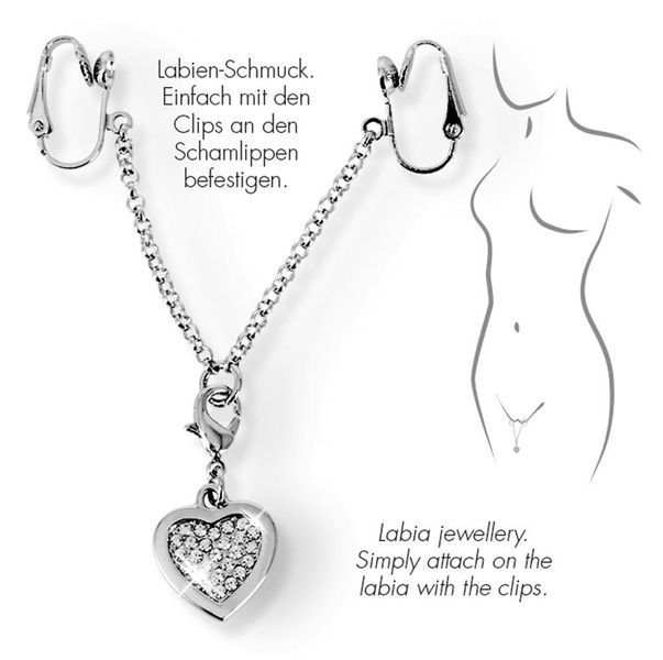 Затискач для клітора Intimate Heart-shaped Chain 42-07707520000 фото