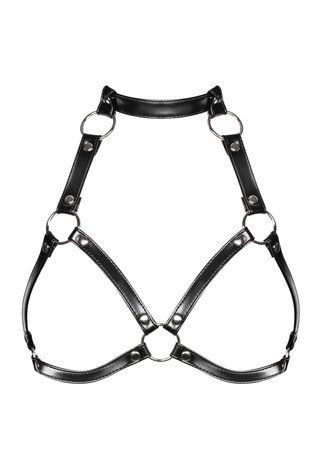 Портупея на груди Obsessive A740 harness black O/S, штучна шкіра SO7853 фото