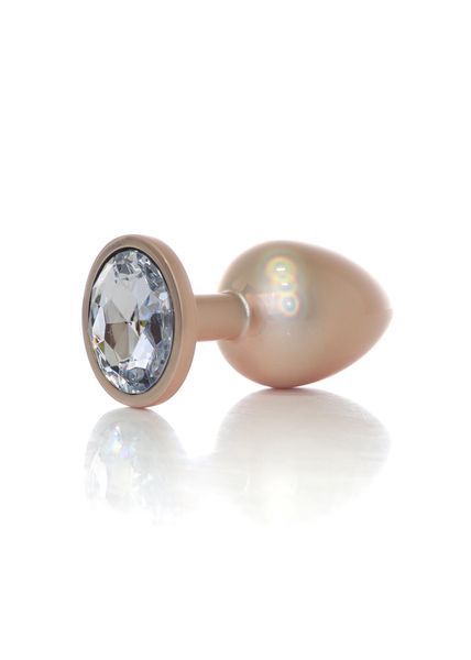 Анальная пробка Pearl Gold Jewellery, прозрачная, длина 9 см, диаметр 38 мм 64-00131 фото