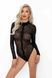 Боді під леопард Noir Handmade F287 Leopard flock bodysuit with long sleeves, L, довгий рукав SX0179 фото 1