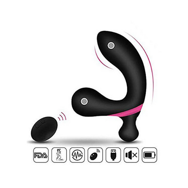 Масажер простати з пультом керування Prostate Massagr Dual USB 10 Function 22-00016 фото