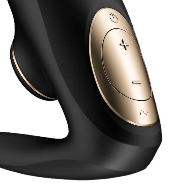 Вакуумный стимулятор для пар Satisfyer Pro 4 Couples, с технологией Air-Pulse и вибрацией, чёрный, 12 см 73-4084022 фото