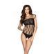 Бодістокінг Passion BS035 black, боді, імітація топа і трусиків PBS035B фото 1
