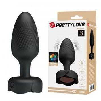 Анальна пробка з вібрацією PRETTY LOVE Osborn, 10 Wibracji, Silikon BI-040183 фото