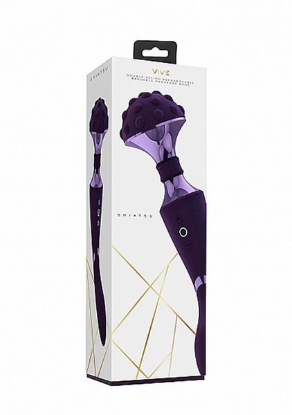Вібростимулятор Shiatsu Bendable Massager Wand - Purple 36-VIVE027PUR фото