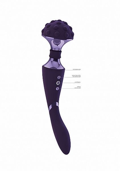 Вібростимулятор Shiatsu Bendable Massager Wand - Purple 36-VIVE027PUR фото