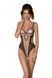 Еротичне боді Passion MARINA BODY, L/XL, beige, з відкритими чашками SO9714 фото 1