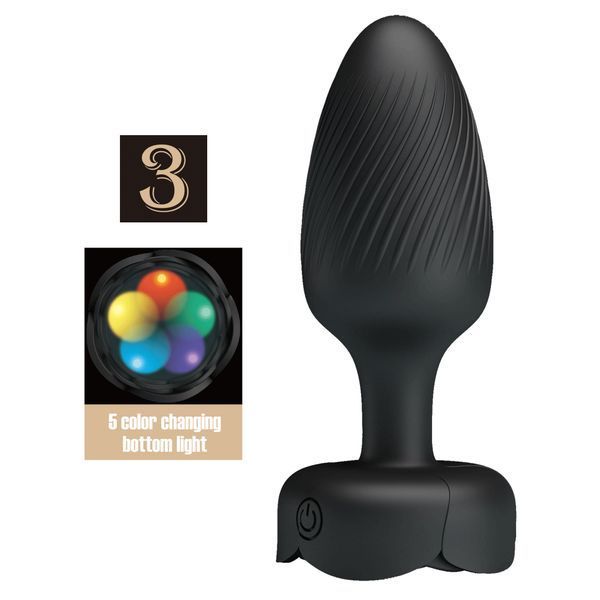 Анальна пробка з вібрацією PRETTY LOVE Osborn, 10 Wibracji, Silikon BI-040183 фото