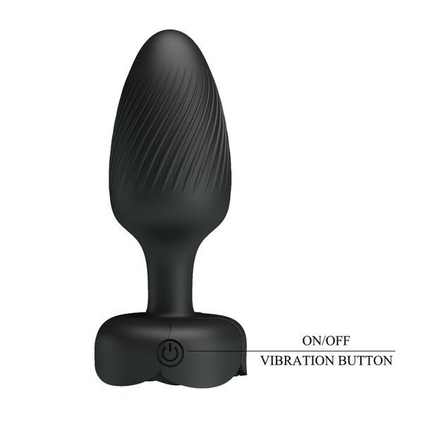 Анальна пробка з вібрацією PRETTY LOVE Osborn, 10 Wibracji, Silikon BI-040183 фото