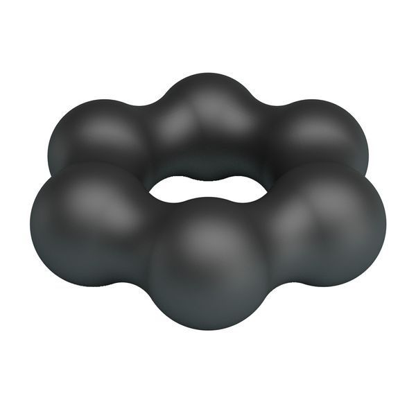 Ерекційне кільце PRETTY LOVE Crazy Bull Super Soft Silicone Clauzell, чорне BI-210352 фото