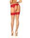 Панчохи Obsessive Ingridia stockings M/L, бежеві з червоною резинкою SO9041 фото 2