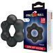 Ерекційне кільце PRETTY LOVE Crazy Bull Super Soft Silicone Clauzell, чорне BI-210352 фото 1