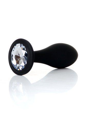 Анальная пробка BOSS SERIES Jewellery Plug Clear, силиконовая, размер L, диаметр 32 мм 64-00154 фото