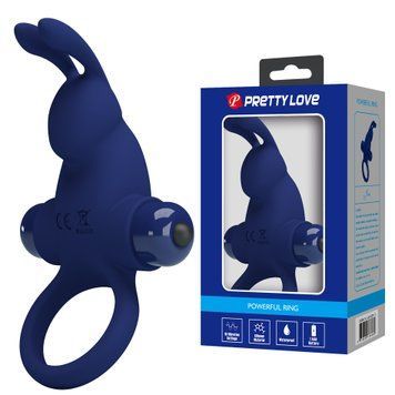 Ерекційне кільце з вібрацією PRETTY LOVE Powerful ring, 10 vibration functions BI-210204-3 фото