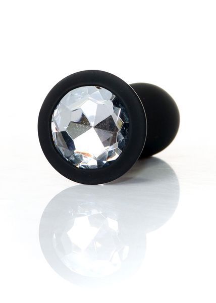 Анальна пробка BOSS SERIES Jewellery Plug Clear, силіконова, розмір L, діаметр 32 мм 64-00154 фото