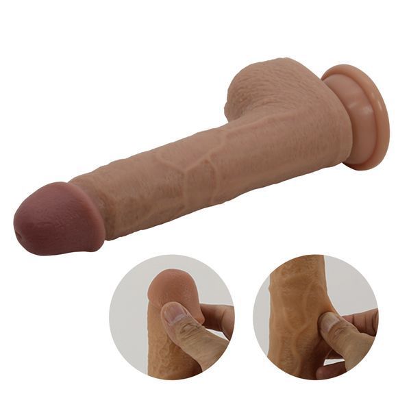 Вібратор на присосці PRETTY LOVE - Tommy 8,9'' Light Brown, 3 vibration functions 3 BW-008113W фото