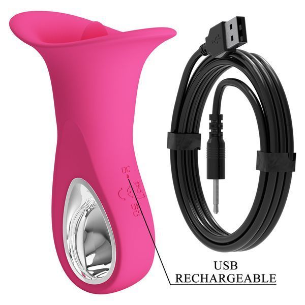 Вібростимулятор PRETTY LOVE Clyde, 12 vibration functions 12 licking settings BI-300080 фото