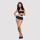 Атласний еротичний костюм покоївки Obsessive Maid set S/M, black, 5 предметів SO7715 фото 5