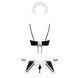 Атласний еротичний костюм покоївки Obsessive Maid set S/M, black, 5 предметів SO7715 фото 4