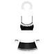 Атласний еротичний костюм покоївки Obsessive Maid set S/M, black, 5 предметів SO7715 фото 3