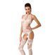 Бодістокінг Passion BS053 white, комбінезон, імітація панчох і пояса PBS053W фото 1