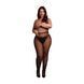 Блискучі сітчасті колготки з вирізами, Plus Size, чорні із золотим глітеро 36-DES075BLKOSX фото 1