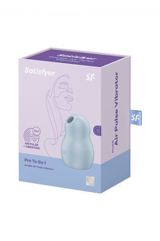 Вакуумный стимулятор клитора SATISFYER Pro To Go 1, голубой 73-4045061 фото