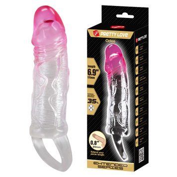 Насадка на пеніс PRETTY LOVE Odes, 17,5 cm, PENIS SLEEVE BI-026210-2 фото