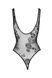 Боді Noir Handmade F242 Tulle body with patterned flock embroidery, L SX0153 фото 5