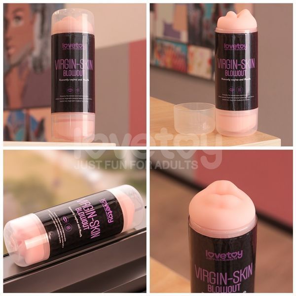 Мастурбатор LOVETOYS Virgin-Skin Blowout Heavenly Vagina and Mouth, телесный 66-LV250015 фото