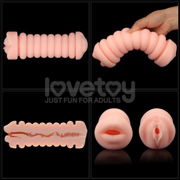 Мастурбатор LOVETOYS Virgin-Skin Blowout Heavenly Vagina and Mouth, телесный 66-LV250015 фото