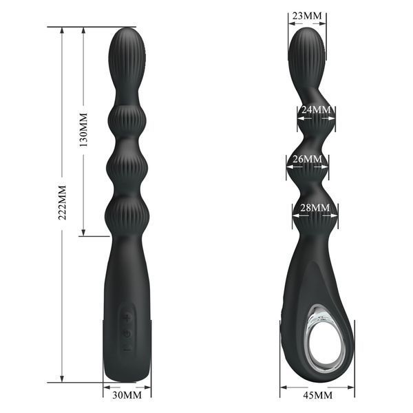 Анальний вібростимулятор PRETTY LOVE FEDERER, 12 vibration functions BI-300081 фото