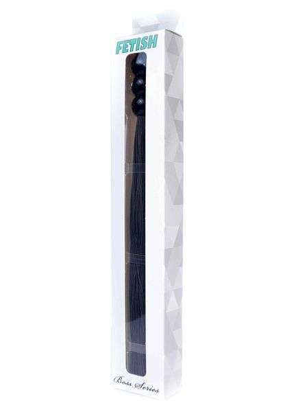 Батіг Silicone Whip Black 10 - Fetish Boss Series 61-00037 фото