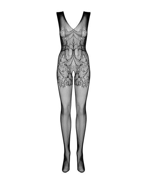 (SALE) Бодістокінг Obsessive Bodystocking F234 S/M/L, абстрактний малюнок, глибоке декольте SO7230 фото
