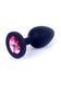 Анальна пробка BOSS SERIES HeavyFun Jawellery Pink Diamond, чорна, 27 мм 64-00083 фото 5