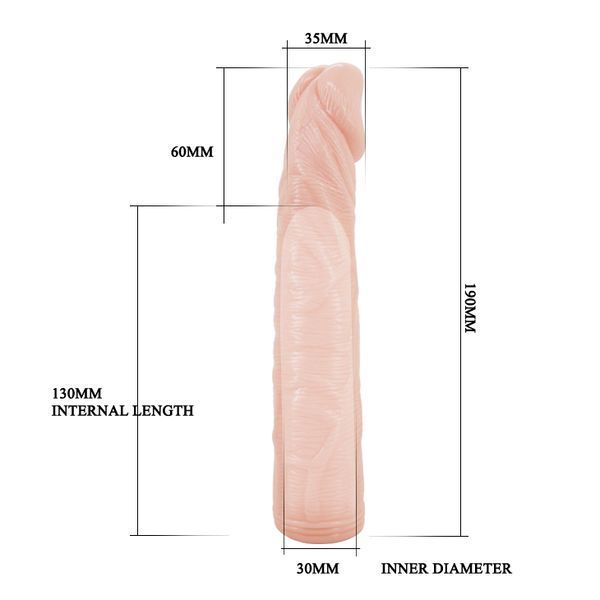 Насадка на пенис Silicone Sleeve, силиконовая BI-026206 фото