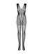 (SALE) Бодістокінг Obsessive Bodystocking F234 S/M/L, абстрактний малюнок, глибоке декольте SO7230 фото 5