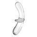 Скляний фалоімітатор SATISFYER Double Crystal, подвійний, з двома текстурами, прозорий 73-4045665 фото 2