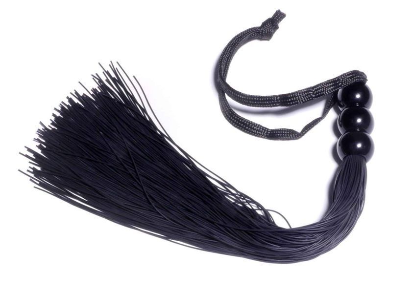 Батіг Silicone Whip Black 10 - Fetish Boss Series 61-00037 фото
